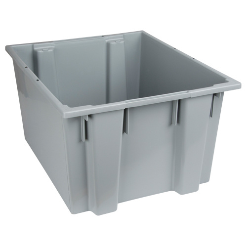 Quantum Storage System SNT230GY Stack & Nest Totes Stack & Nest Totes, 13" x 23.5" x 19.5", Grey - Each