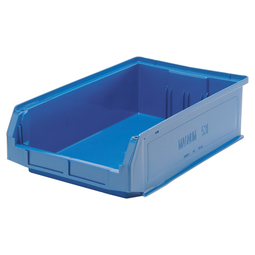 Quantum Storage System QMS531BL Giant Stacking Containers Giant Stacking Containers, 12.375" W x 19.75" D x 5.875" H, Blue - Each