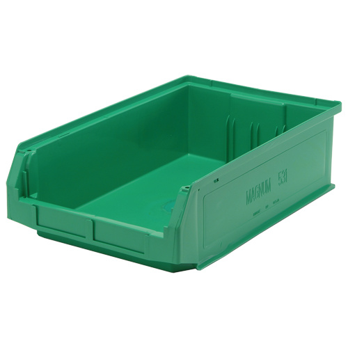 Quantum Storage System QMS531GN Giant Stacking Containers Giant Stacking Containers, 12.375" W x 19.75" D x 5.875" H, Green - Each