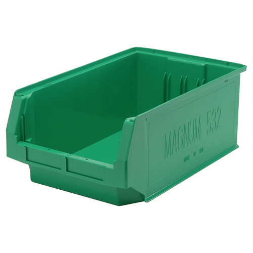 Quantum Storage System QMS532GN Giant Stacking Containers Giant Stacking Containers, 12.375" W x 19.75" D x 7.875" H, Green - Each