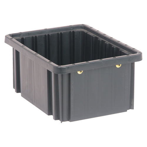 Quantum Storage System DG91050CO Conductive Dividable Grid Containers Conductive Dividable Grid Containers, Polypropylene, 8-1/4" W x 10-7/8" D x 5" H, Black - Each