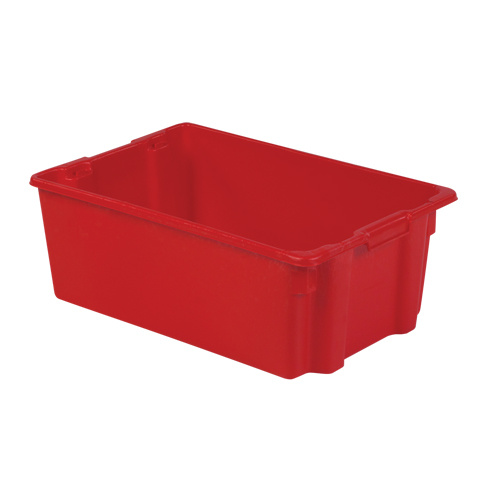 Lewis Bins+ 5800702 Polylewton Stack-N-Nest® Containers Polylewton Stack-N-Nest<sup>®</sup> Containers, 10.5" x 28.4" x 18.7", Red - Each