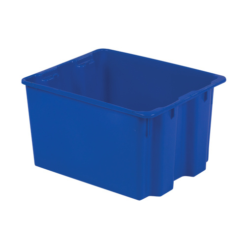 Lewis Bins+ 5700007 Polylewton Stack-N-Nest® Containers Polylewton Stack-N-Nest<sup>®</sup> Containers, 12" x 21" x 17", Blue - Each