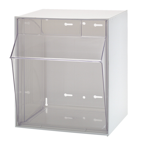 Quantum Storage System QTB301WT Clear Tip Out Bins Clear Tip Out Bins, 11-13/16" W x 11-3/4" D x 13-7/8" H - Each
