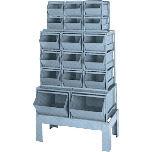 Stackbin 1-1751B2-BLUE Pre-Engineered Bin Combination Pre-Engineered Bin Combination, 1000 lbs. Cap., 33-1/2" W x 19 1/2" D x 54-1/4" H, Blue - Each