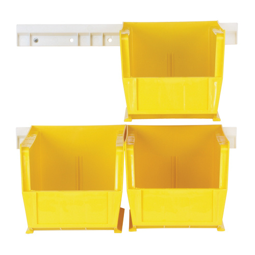 Quantum Storage System HNS230YL Hang-n-Stack Bin Complete Package Hang-n-Stack Bin Complete Package, 5-1/2" W x 5" H x 10-7/8" D, Yellow - Each