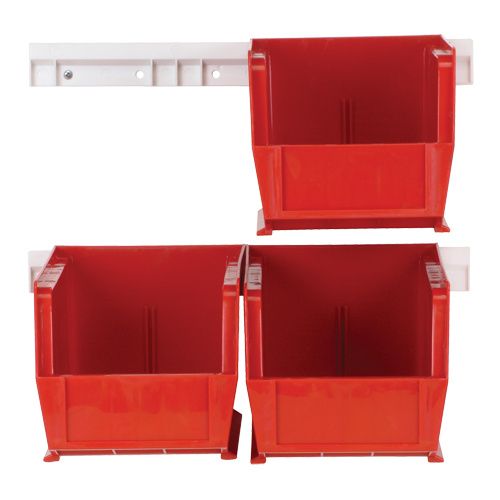 Quantum Storage System HNS230RD Hang-n-Stack Bin Complete Package Hang-n-Stack Bin Complete Package, 5-1/2" W x 5" H x 10-7/8" D, Red - Each
