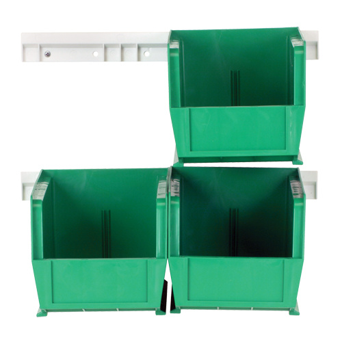 Quantum Storage System HNS230GN Hang-n-Stack Bin Complete Package Hang-n-Stack Bin Complete Package, 5-1/2" W x 5" H x 10-7/8" D, Green - Each
