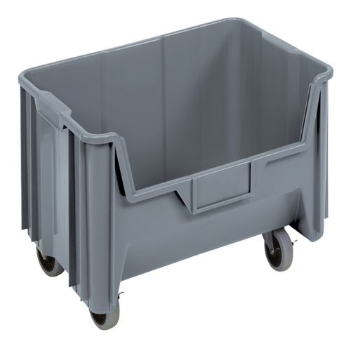 Quantum Storage System QGH705MOBGY Mobile Giant Stack Container Mobile Giant Stack Container, 12-7/16" H x 19-7/8" W x 15-1/4" D, 250 lbs. Capacity, Grey - Each