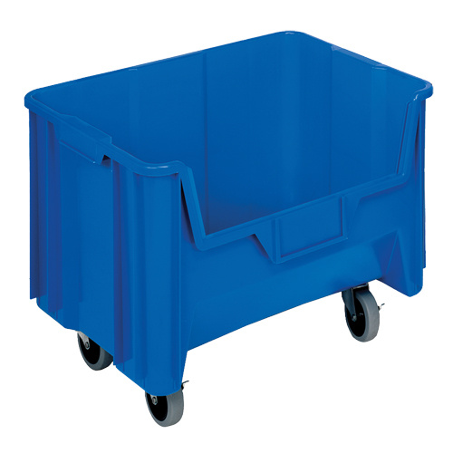Quantum Storage System QGH705MOBBL Mobile Giant Stack Container Mobile Giant Stack Container, 12-7/16" H x 19-7/8" W x 15-1/4" D, 250 lbs. Capacity, Blue - Each