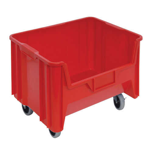 Quantum Storage System QGH705MOBRD Mobile Giant Stack Container Mobile Giant Stack Container, 12-7/16" H x 19-7/8" W x 15-1/4" D, 250 lbs. Capacity, Red - Each