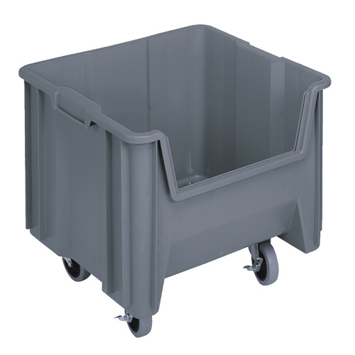 Quantum Storage System QGH805MOBGY Mobile Giant Stack Container Mobile Giant Stack Container, 12-1/2" H x 16-1/2" W x 17-1/2" D, 250 lbs. Capacity, Grey - Each