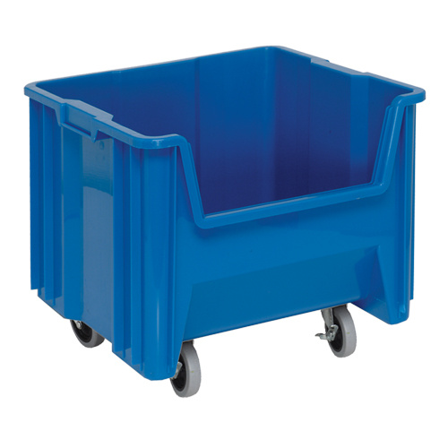 Quantum Storage System QGH805MOBBL Mobile Giant Stack Container Mobile Giant Stack Container, 12-1/2" H x 16-1/2" W x 17-1/2" D, 250 lbs. Capacity, Blue - Each