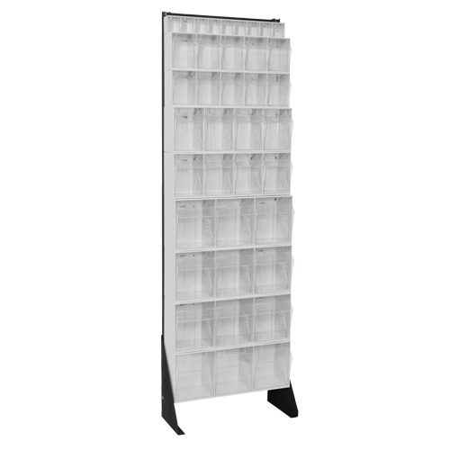 Quantum Storage System QFS170-36WT Tip-Out Bins Stand Tip-Out Bins Stand, 23-5/8" W x 8" D x 75" H, 36 Drawers - Each