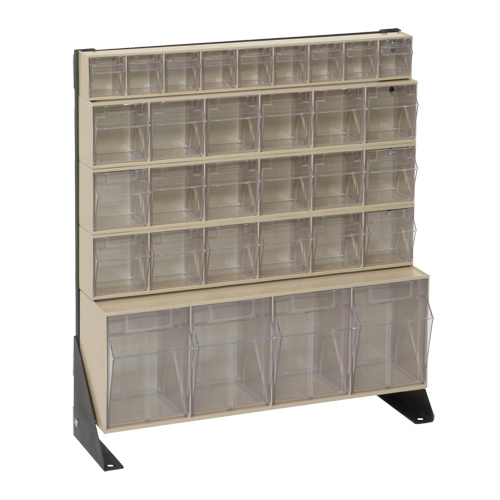 Quantum Storage System QFS124-31IV Tip-Out Bins Stand Tip-Out Bins Stand, 23-5/8" W x 8" D x 28" H, 31 Drawers - Each