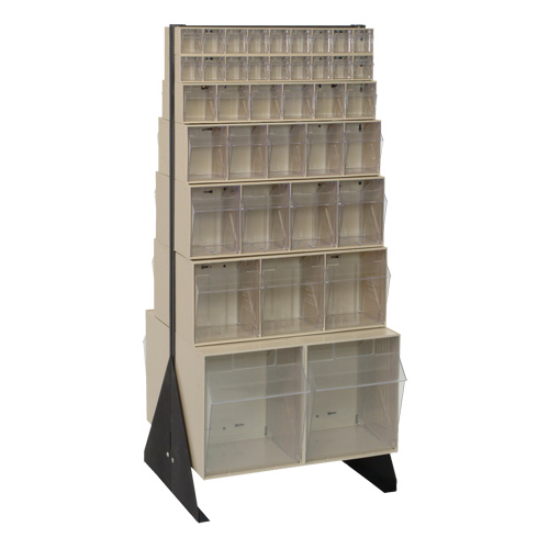 Quantum Storage System QFS248-76IV Tip-Out Bins Stand Tip-Out Bins Stand, 23-5/8" W x 16" D x 52" H, 76 Drawers - Each