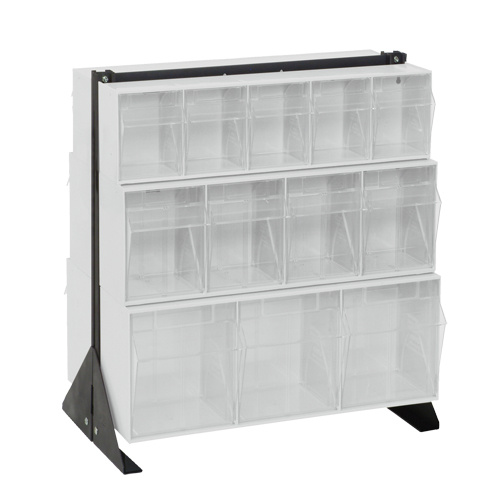 Quantum Storage System QFS224-24WT Tip-Out Bins Stand Tip-Out Bins Stand, 23-5/8" W x 16" D x 28" H, 24 Drawers - Each