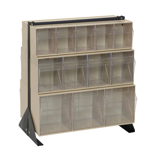Quantum Storage System QFS224-24IV Tip-Out Bins Stand Tip-Out Bins Stand, 23-5/8" W x 16" D x 28" H, 24 Drawers - Each
