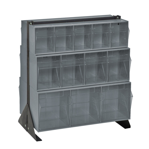 Quantum Storage System QFS224-24GY Tip-Out Bins Stand Tip-Out Bins Stand, 23-5/8" W x 16" D x 28" H, 24 Drawers - Each