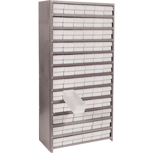 Euro Drawer Shelf Units, Steel, Boltless, 800 lbs. Capacity, 36" W x 76" H x 12" D-(Each)