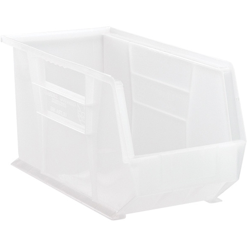 Quantum Storage System QUS265CL Clear-View Ultra Stack & Hang Bin Clear-View Ultra Stack & Hang Bin, 8-1/4" W x 9" H x 18" D, Clear - Each