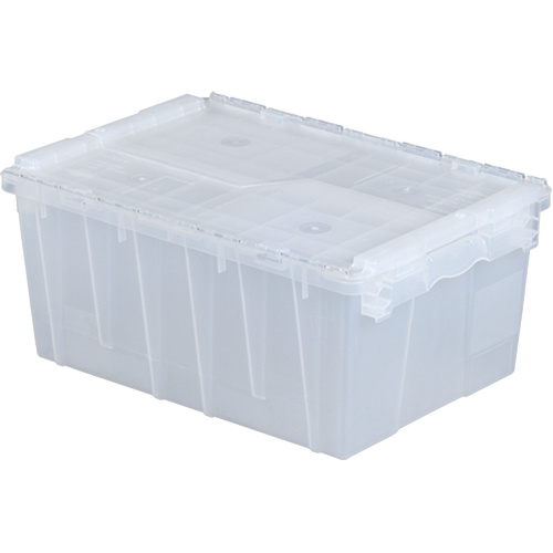 Orbis 5899565 Flipak® Polypropylene Plastic (PP) Distribution Containers Flipak<sup>®</sup> Polypropylene Plastic (PP) Distribution Containers, 21.8" x 15.2" x 9.3", Clear - Each