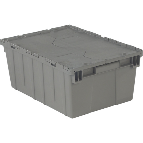 Orbis 5899560 Flipak® Polyethylene Plastic (PE) Distribution Containers Flipak<sup>®</sup> Polyethylene Plastic (PE) Distribution Containers, 21.9" x 15.2" x 9.3", Grey - Each