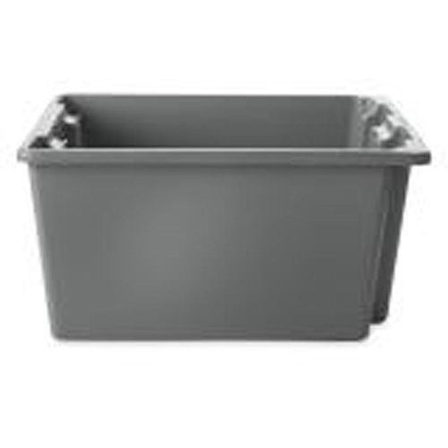 Rubbermaid FG172100GRAY Stack & Nest Palletote Box Stack & Nest Palletote Box, 10" x 15.5" x 19.5", Grey - Each