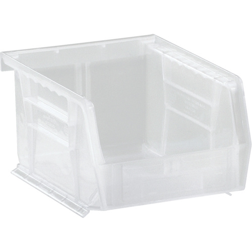 Quantum Storage System QUS210CL Clear-View Ultra Stack & Hang Bin Clear-View Ultra Stack & Hang Bin, 4-1/8" W x 3" H x 5-3/8" D, Clear - Each