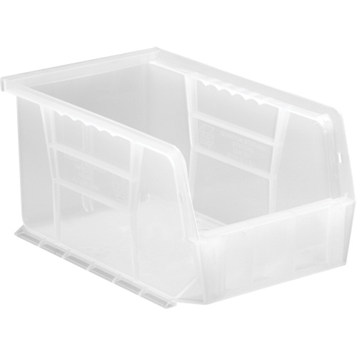 Quantum Storage System QUS221CL Clear-View Ultra Stack & Hang Bin Clear-View Ultra Stack & Hang Bin, 6" W x 5" H x 9-1/4" D, Clear - Each