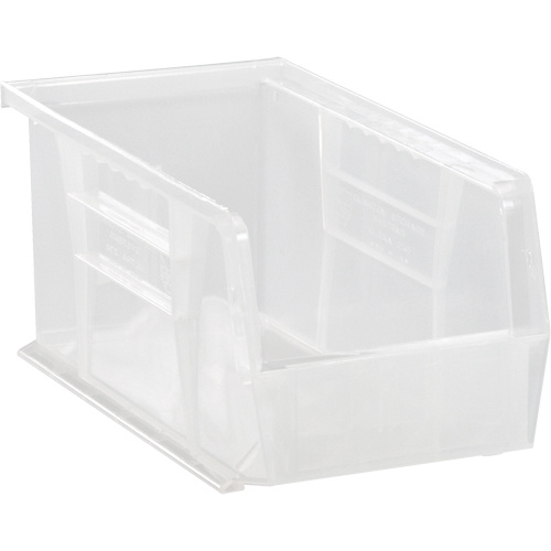 Quantum Storage System QUS224CL Clear-View Ultra Stack & Hang Bin Clear-View Ultra Stack & Hang Bin, 4-1/8" W x 4" H x 10-7/8" D, Clear - Each