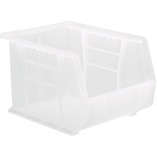 Quantum Storage System QUS239CL Clear-View Ultra Stack & Hang Bin Clear-View Ultra Stack & Hang Bin, 8-1/4" W x 7" H x 10-3/4" D, Clear - Each