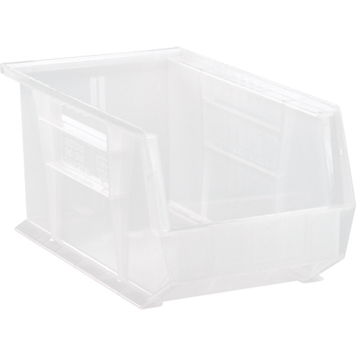 Quantum Storage System QUS240CL Clear-View Ultra Stack & Hang Bin Clear-View Ultra Stack & Hang Bin, 8-1/4" W x 7" H x 14-3/4" D, Clear - Each