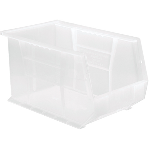 Quantum Storage System QUS242CL Clear-View Ultra Stack & Hang Bin Clear-View Ultra Stack & Hang Bin, 8-1/4" W x 8" H x 13-5/8" D, Clear - Each