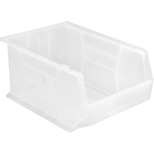 Quantum Storage System QUS255CL Clear-View Ultra Stack & Hang Bin Clear-View Ultra Stack & Hang Bin, 11" W x 8" H x 16" D, Clear - Each