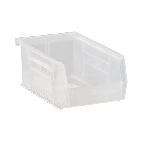 Quantum Storage System QUS220CL Ultra Stack & Hang Bin Ultra Stack & Hang Bin, 4-1/8" W x 3" H x 7-3/8" D, Clear - Each
