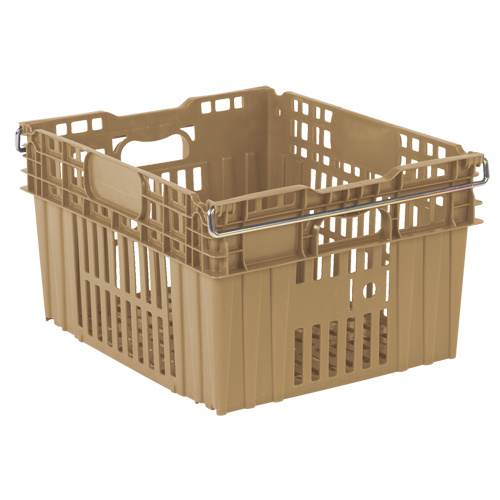 Orbis 5945532 Agricultural Plastic Stack-N-Nest Container Agricultural Plastic Stack-N-Nest Container, 20" x 24" x 13.4", Beige - Each