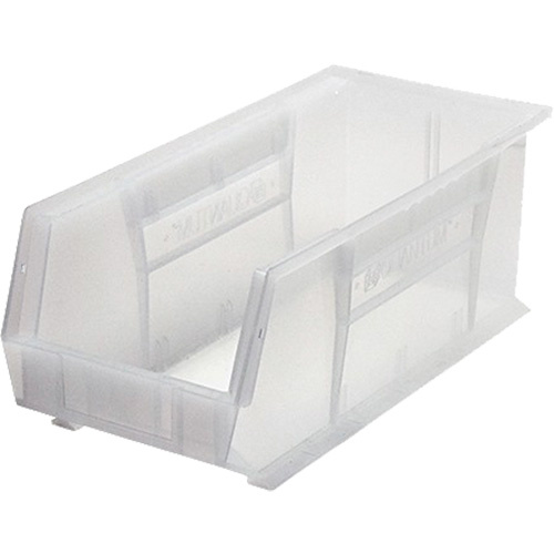 Quantum Storage System QUS248CL Ultra Stack & Hang Bin Ultra Stack & Hang Bin, 8-1/4" W x 7" H x 18" D, Clear - Each