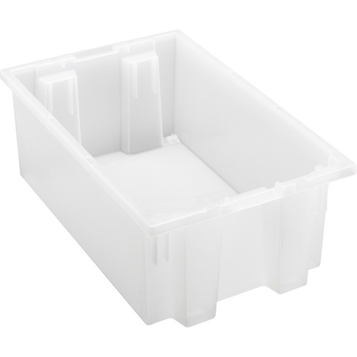 Quantum Storage System SNT180CL Heavy-Duty Stack & Nest Tote Heavy-Duty Stack & Nest Tote, 6" x 11" x 18", Clear - Each