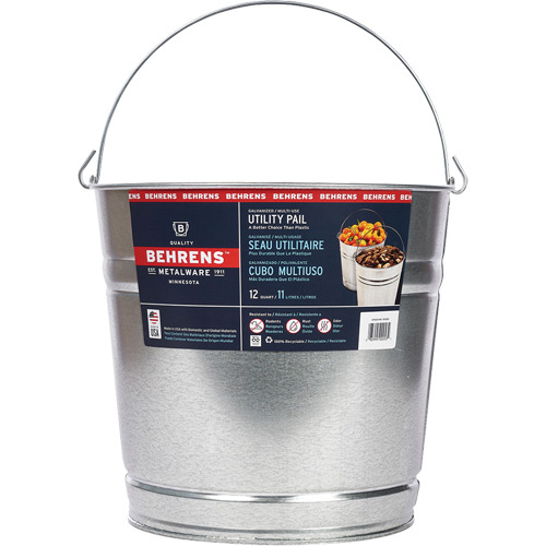Pail, Galvanized Steel, 11 L-(Each)