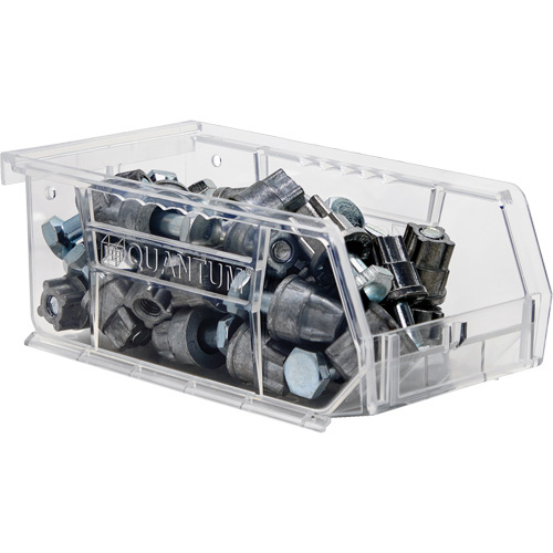 Quantum Storage System QUS220CCCS Crystal Clear Ultra Bins Crystal Clear Ultra Bins, 4-1/8" W x 3" H x 7-3/8" D, Clear - Each