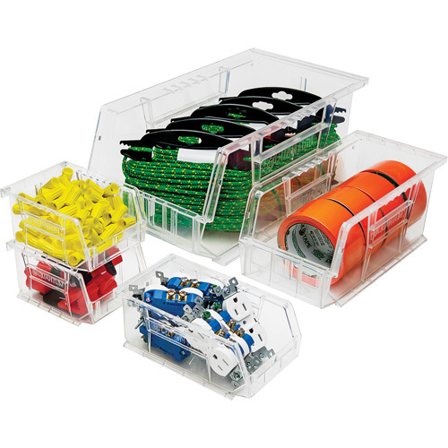 Quantum Storage System QUS230CCCS Crystal Clear Ultra Bins Crystal Clear Ultra Bins, 5-1/2" W x 5" H x 10-7/8" D, Clear - Each