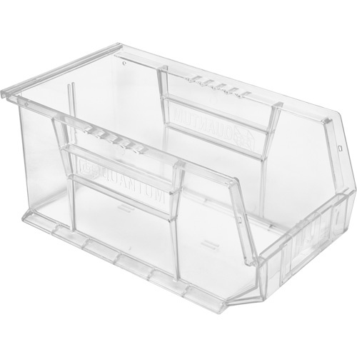 Quantum Storage System QUS240CCCS Crystal Clear Ultra Bins Crystal Clear Ultra Bins, 8-1/4" W x 7" H x 14-3/4" D, Clear - Each