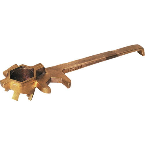 Wesco 272086 Deluxe Non-Sparking Drum Wrench Deluxe Non-Sparking Drum Wrench, 1-1/4" Opening, 3-1/4" Handle, Bronze Alloy - Each