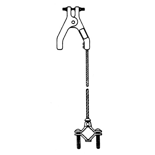 Lind Equipment LE60HP Heavy-Duty Bonding & Grounding Wire Assemblies - Hand Clamp & Pipe Clamps (adjusts 1/2""-1"") Heavy-Duty Bonding & Grounding Wire Assemblies - Hand Clamp & Pipe Clamps (adjusts 1/2"-1") - Each