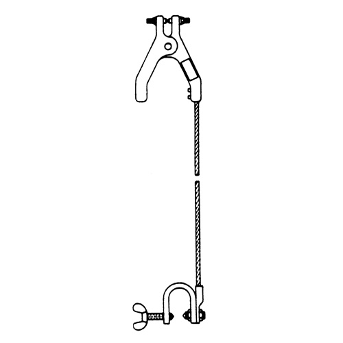 Lind Equipment LE60HCL-120 Heavy-Duty Bonding & Grounding Wire Assemblies - Hand Clamps & C-Clamps Heavy-Duty Bonding & Grounding Wire Assemblies - Hand Clamps & C-Clamps - Each