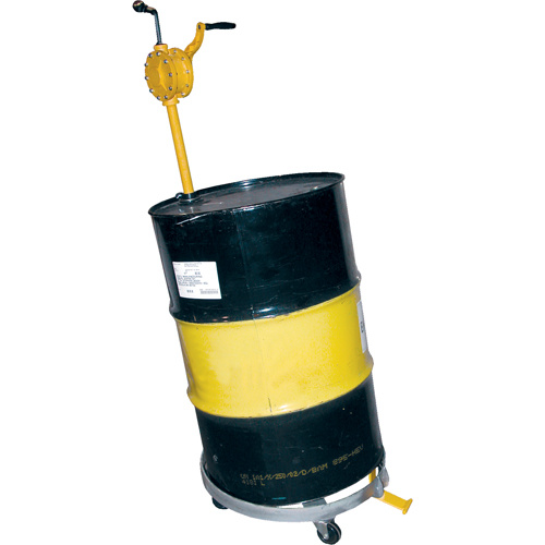Vestil DRUM-QUAD-C-TLT Tilting Drum Dollies Tilting Drum Dollies, Steel, 1200 lbs. Capacity, 23-1/2" Diameter, Cast Iron Casters - Each