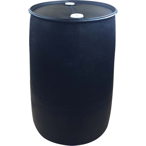 Mauser Packaging NDLTP0049 Polyethylene Drums, 55 US gal (45 imp. gal.), Closed Top, Black-(Each)