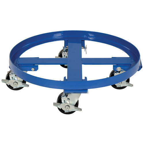 Vestil DRUM-HD Heavy Duty Drum Dolly Heavy Duty Drum Dolly, Steel, 2000 lbs. Capacity, 24-1/8" Diameter, Phenolic Casters - Each