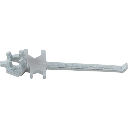 Vestil BNW-IX-W Single Ended Specialty Bung Nut Wrench Single Ended Specialty Bung Nut Wrench, 1-1/2" Opening, 7-1/2" Handle, Zinc Cast Steel - Each